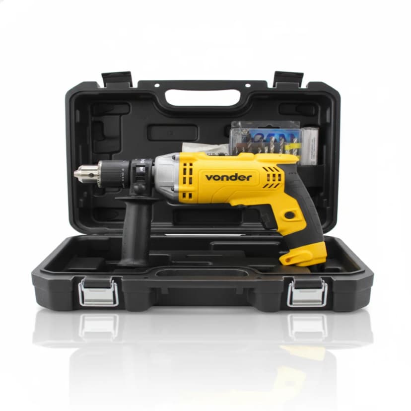 Kit Furadeira / Parafusadeira Elétrica – (Função Impacto) + Acessórios